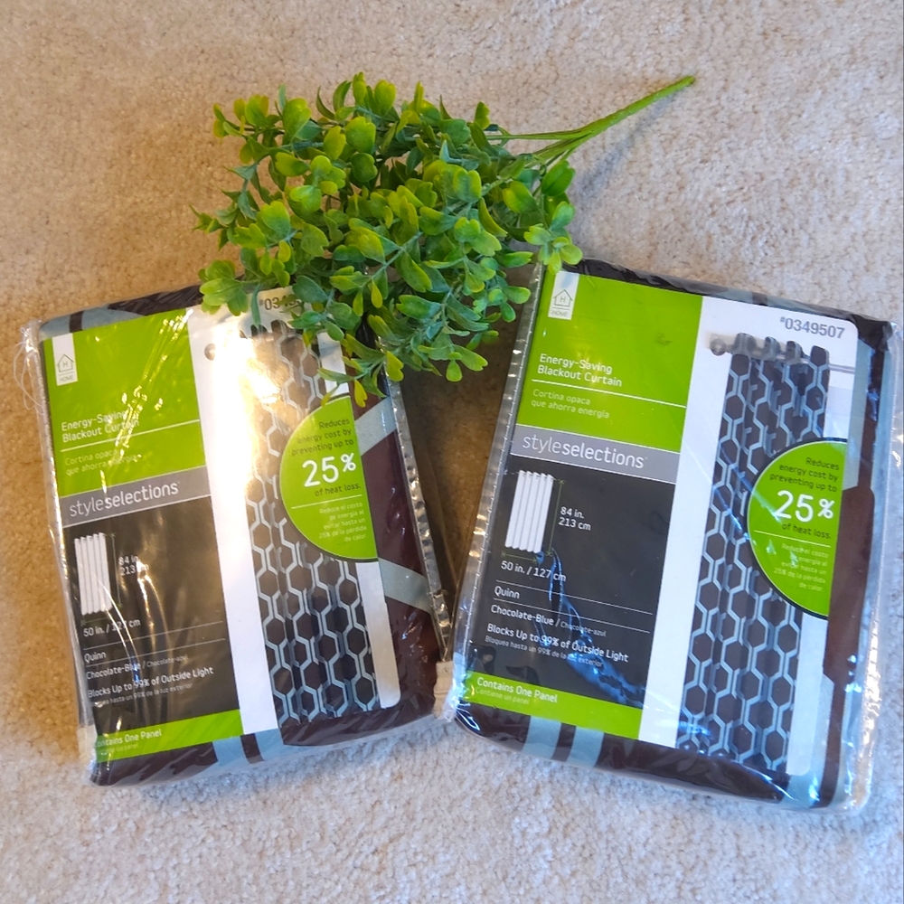 Curtains Panels Style Selections Blackout Set Of Two